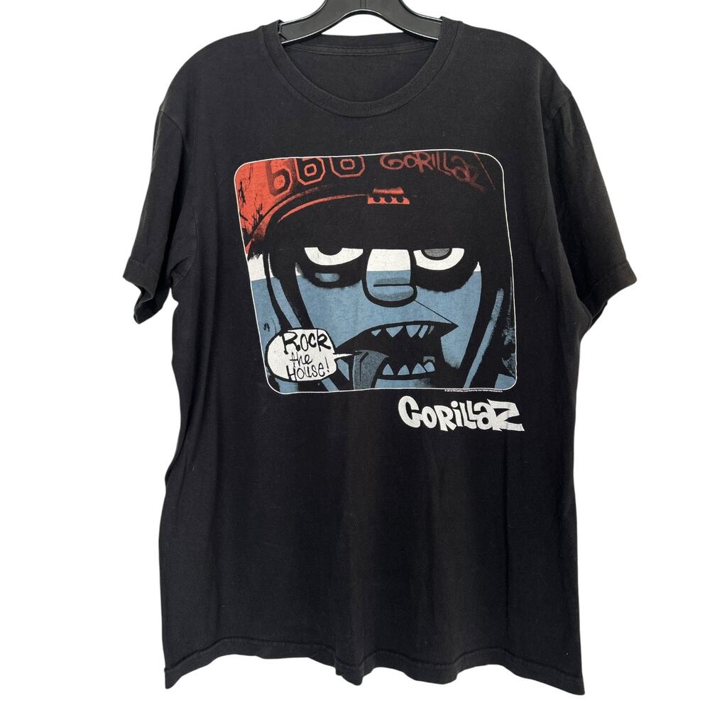 Gorillaz Rock the House Graphic Band T-Shirt Black